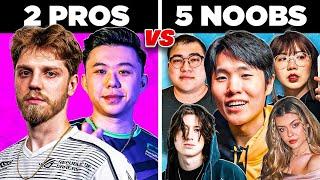 2 PROS VS 5 NOOBS Can Demon1 & Derrek win vs OfflineTV?