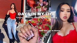 DAYS IN MY LIFE 24hr Glow Up at Home Hanging out Shopping Valentines vlog…