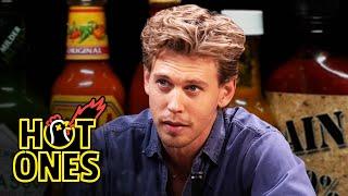 Austin Butler Searches for Comfort While Eating Spicy Wings  Hot Ones