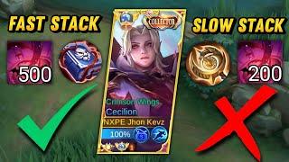 HOW TO STACK FAST? CECILION STACK HACKS TOP GLOBAL CECILION GAMEPLAY