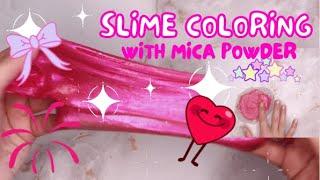 COLORING SLIME WITH MICA POWDER ¦ HOW TO COLOR SLIME ¦ Beginners Slime Making Tutorial