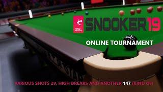 Snooker 19 Online Tournament - Various Shots 29 High Breaks And Another 147 Kind Of PS5