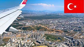 Landing at Istanbul Airport IST - perfect weather conditions and sunlight a must see