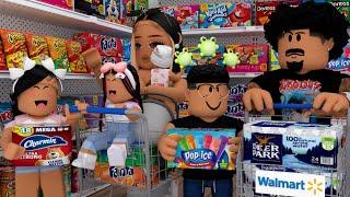 WE HAVE TO PREPARE FOR A HURRICANE *SHOPPING AT WALMART*  Bloxburg Family Roleplay