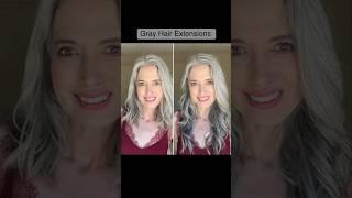 Applying Light Gray Hair Extensions #hiddencrown #hairstyle #grayhair #hair