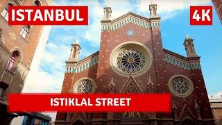 Istanbul 2022 Istiklal Street-Taksim Square Walking Tour4k UHD 60fps