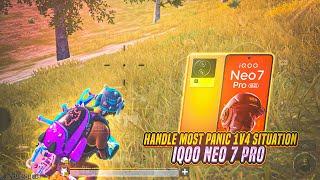 HANDLE MOST PANIC 1V4 CLUTCHES IN PUBG BGMI  IQOO NEO 7 PRO SMOOTH + 90FPS PUBG  BGMI TEST 2024