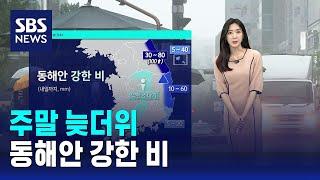 날씨 주말 늦더위…동해안 강한 비  SBS