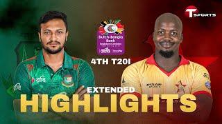 Extended Highlights  Bangladesh vs Zimbabwe  4th T20i  T Sports