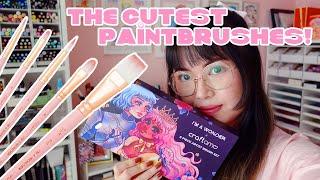 I MADE CUSTOM PAINTBRUSHES  unboxing and swatches