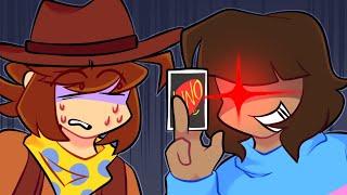 • Just Clover and Frisk playing a normal game of uno - Animation Undertale Undertale Yellow •