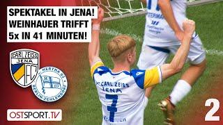 Weinhauer-Wahnsinn FÜNFERPACK in einer Hälfte CZ Jena - Hertha Zehlendorf  Regionalliga Nordost