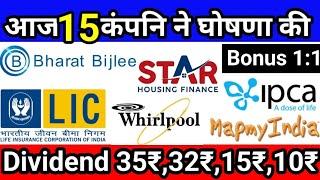 Bharat Bijlee ● start housing finance ltd ● LIC Ltd ● WHIRLPOOL INDIA LTD ● IPCA Laboratories Ltd
