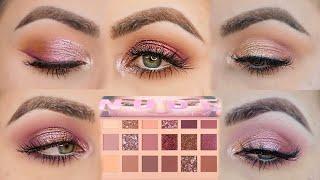 5 LOOKS 1 PALETTE  FIVE EYE LOOKS WITH THE HUDA BEAUTY NEW NUDE EYESHADOW PALETTE PATTY