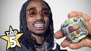 TOP 5  RAPERS GRILLZ PT 2 Post Malone Tekashi69 Quavo