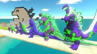 Evolution Of Toxic Radition GODZILLA VS Team Evil TITAN Monsters