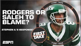 Stephen A. & Mad Dog DISAGREE over the Aaron Rodgers-Robert Saleh BLAME GAME   First Take