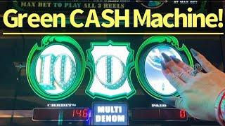 Green CASH Machine Wheel JACKPOTS & FORTUNE OX - Nice Bonus & Wins