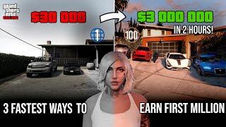 GTA Online  3 Fastest Ways to Earn Your First $1.000.000  All methods available from level 1