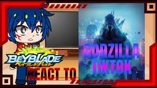 Beyblade burst React to Godzilla Tiktok Gacha club