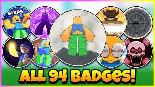 How to get ALL 94 BADGES in SLAP BATTLES Updated June 2024 ROBLOX