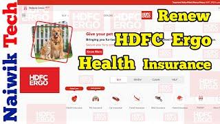 How to Renew HDFC ergo Health Insurance Policy Online