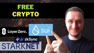 Free Airdrop in Crypto - zkSync Sui Starknet LayerZero