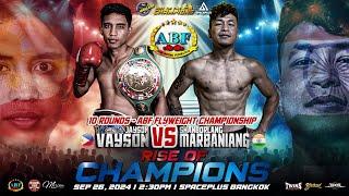 Jayson Vayson  VS Shanborlang Marbaniang   ABF Flyweight Championship  Sep 26 2024