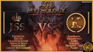 KeeNMagic VS JSSMista - First EVER Clan War in Age of Mythology RETOLD