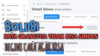 CARA EDIT DATA SISWA DI EMIS 4.0 YANG TIDAK BISA KLIK MENU SIMPAN