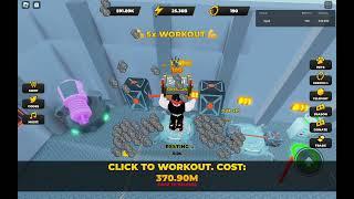 me doing 700k strength challenge with 190 rebirths on strongman simulator roblox