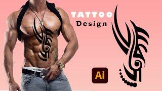 How to Tattoo Design in illustrator   Tattoo vector in illustrator 2021.