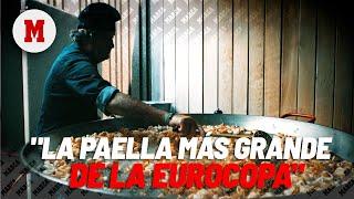 Rodrigo Vargas cocinero de la Selección Española presenta la paella más grande de la Eurocopa