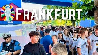 4K  Frankfurt City Euro2024 Festival Walk  Flood of football fans️