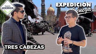 Expedición Ciénega Exposición Tres Cabezas de Javier Marín en Jiquilpan Michoacán