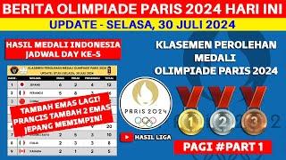 HASIL MEDALI INDONESIA - Klasemen Perolehan Medali Olimpiade Paris 2024 Terbaru