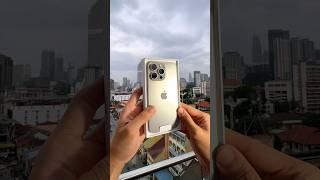 Unbox iPhone 15 Pro Max natural titanium in Malaysia #shorts #iphone15promax