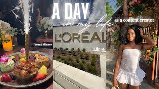 A day in my life vlog  Full Time Content Creator New Brand Deal Visiting L’Oréal Lab + More