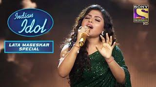 Tere Liye Gaane Par Arunita Ki Madhur Performance  Indian Idol  Songs Of Lata Mangeskar