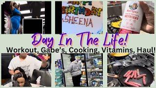 DAY IN THE LIFE DITL  WORKING OUT GABES COOKING BREAKFAST VITAMINS CLOTHING HAUL  SHYVONNE