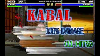 Mortal Kombat 3 - Kabal Combo 11 hits 100% dmg