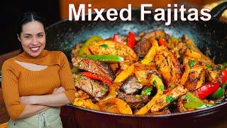 How to make Chicken and steak fajitas  Tender Mixed Fajitas  Villa Cocina