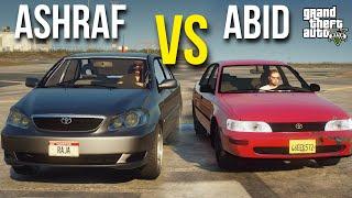 ASHRAF BHAI CHALLENGED ABID FOR A RACE  COROLLA VS COROLLA  GTA 5 MODS PAKISTAN