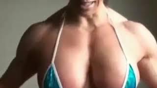 Powerlifting women muscles powerful pecs