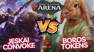 #MTGArena Bloomburrow Standard Ranked Gameplay - Jeskai Convoke VS Boros Tokens Deck