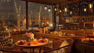 Winter Vibes at Cozy Coffee Shop 4K  Jazz Instrumental Music for Studying Working and Relaxing