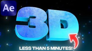 Create 3D Text with NO PLUG INS After Effects