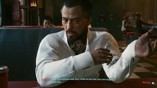 Cyberpunk 2077 - Playing For Time Meet with Goro Takemura at Toms Diner Corpo Dialogue Choices PS5