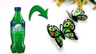 How To Make Butterfly With Cool Drink Bottle  Easy Crafts  Guggu Kids