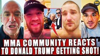 MMA Community REACTS to Donald Trump GETTING SH0T Strickland APOLOGIZES to David Goggins Cortez